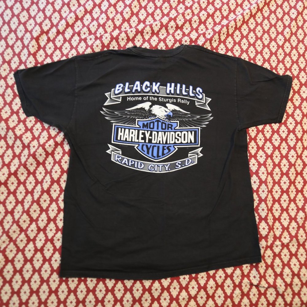 Harley Davidson xl t-shirt 59th anniversary black hills rally Sturgis